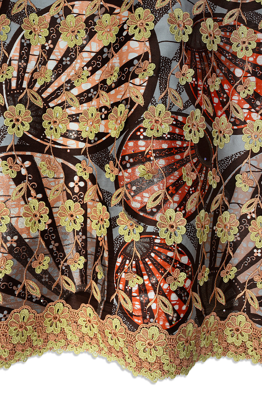 Vlisco Grand Super Exclusive Wax with Lace Embroidery - VHL5302
