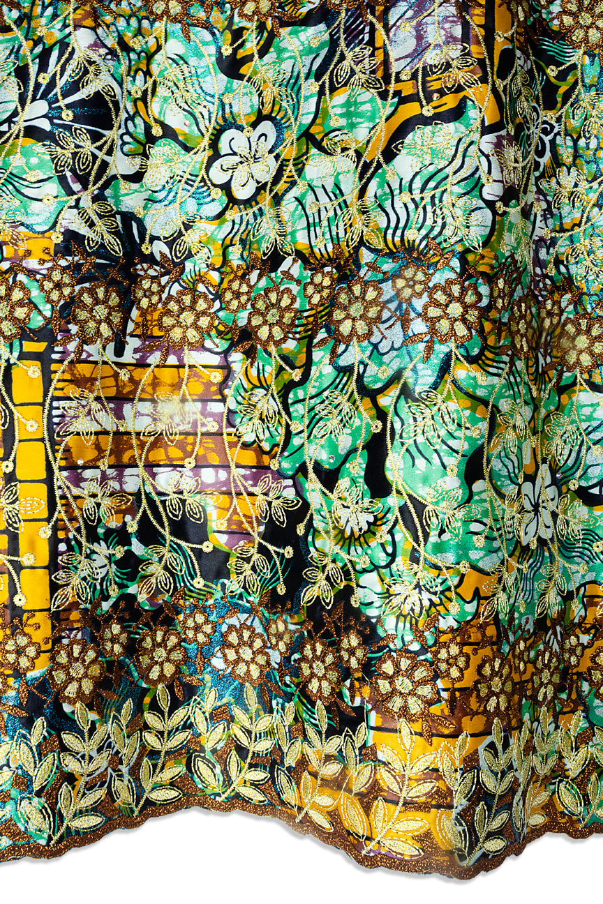 Vlisco Grand Super Exclusive Wax with Lace Embroidery - VHL5332