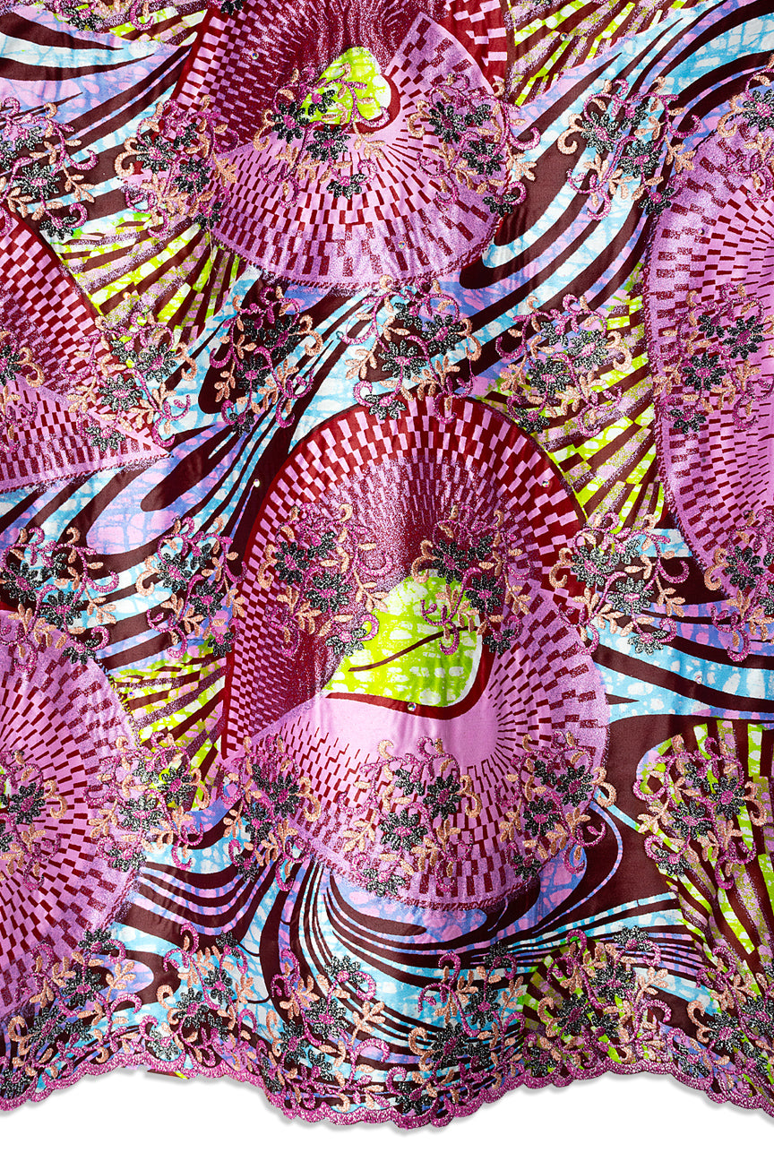 Vlisco Grand Super Exclusive Wax with Lace Embroidery - VHL5362