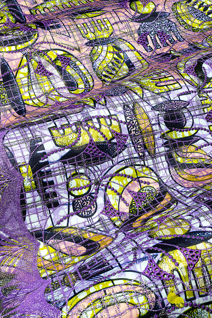 Vlisco Grand Super Exclusive Wax with Lace Embroidery - VHL5242