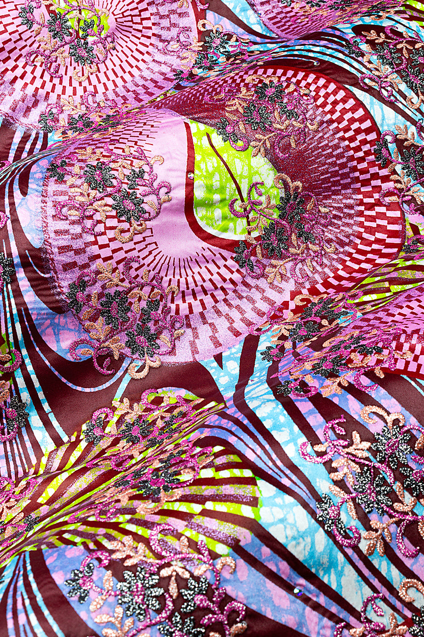 Vlisco Grand Super Exclusive Wax with Lace Embroidery - VHL5362