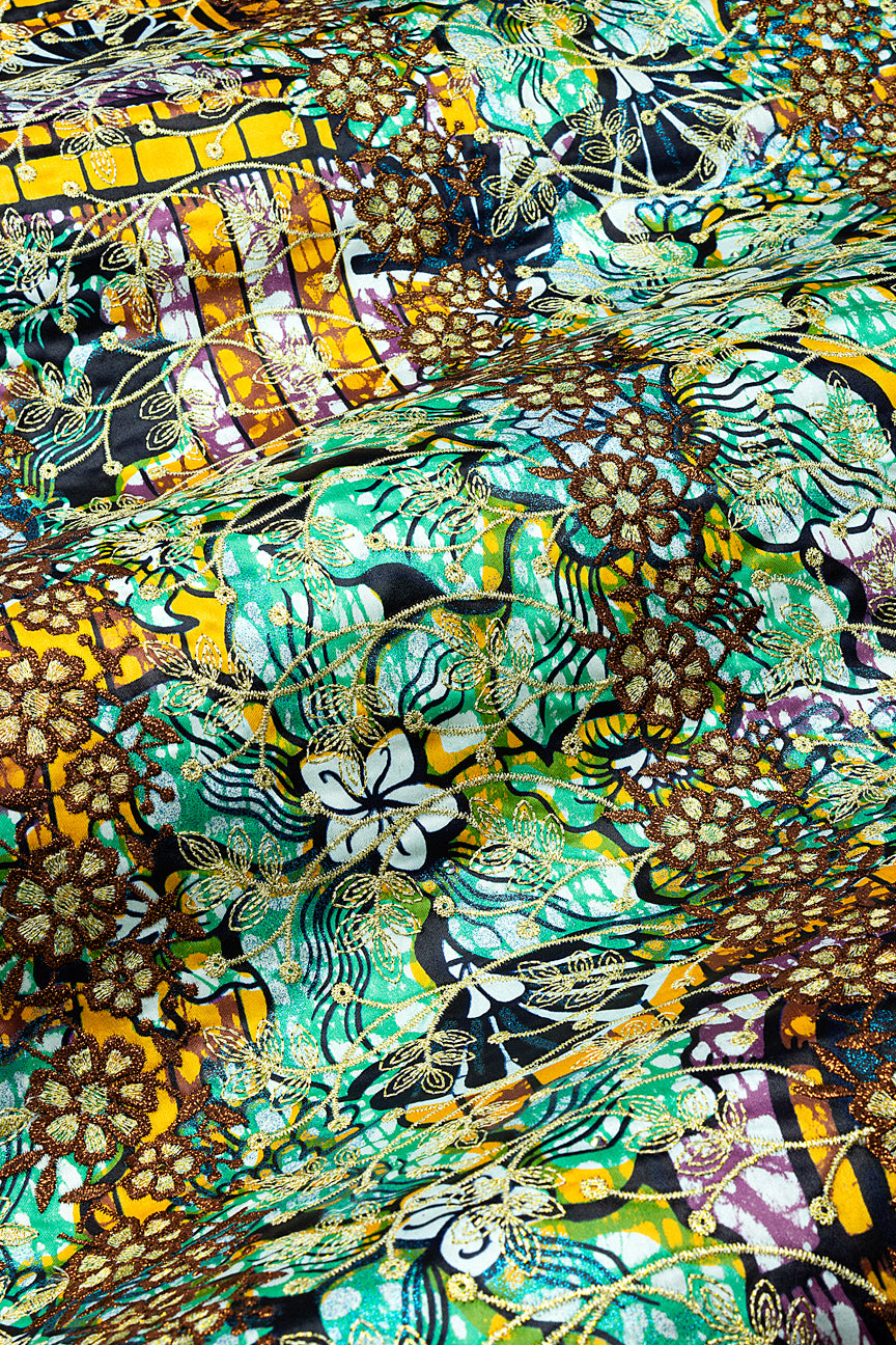 Vlisco Grand Super Exclusive Wax with Lace Embroidery - VHL5332