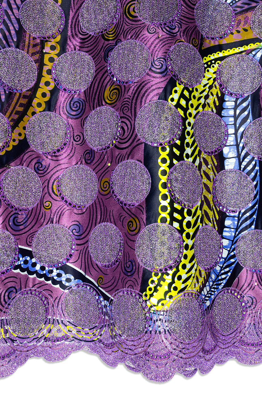 Vlisco Grand Super Exclusive Wax with Lace Embroidery - VHL5272