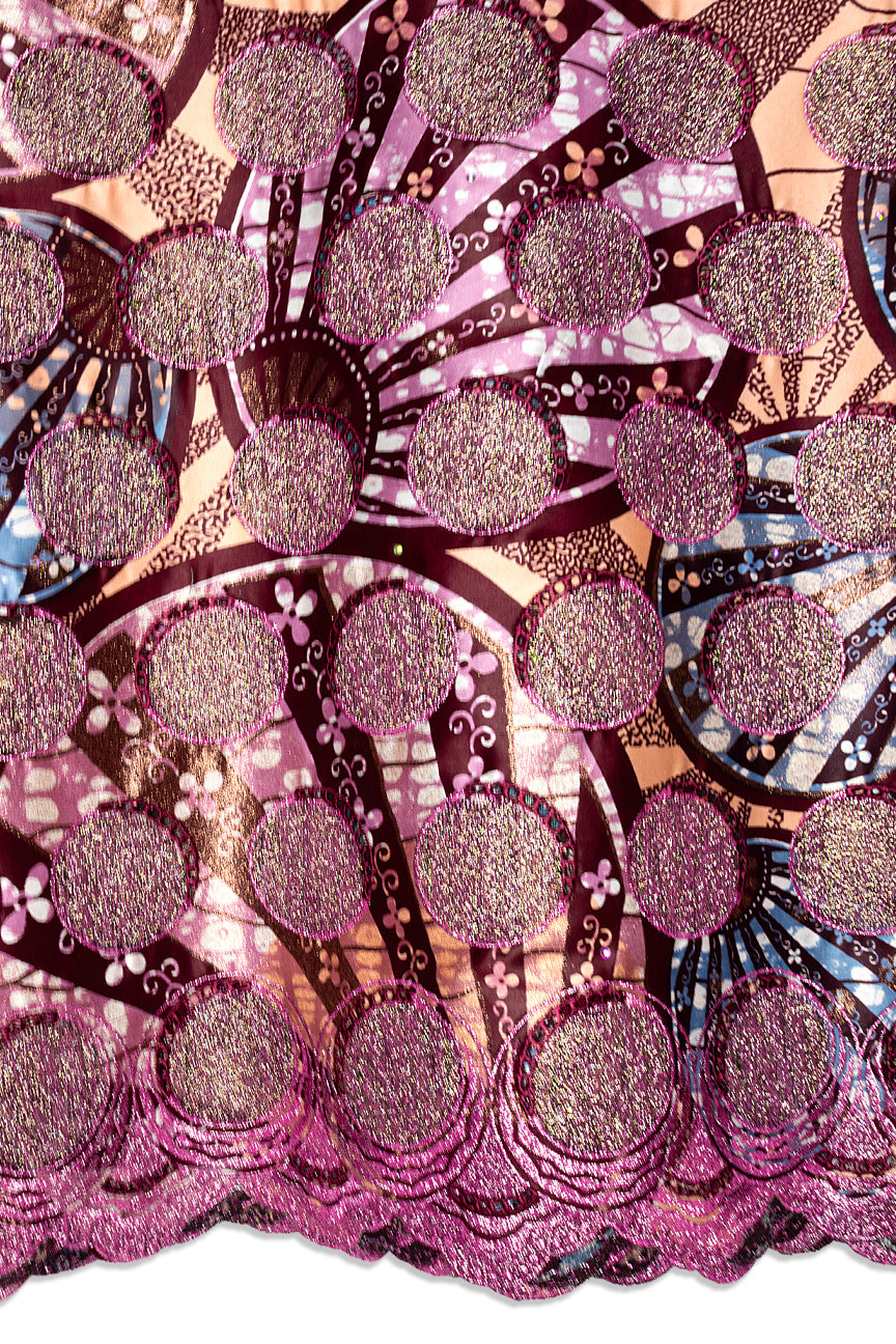 Vlisco Grand Super Exclusive Wax with Lace Embroidery - VHL5275