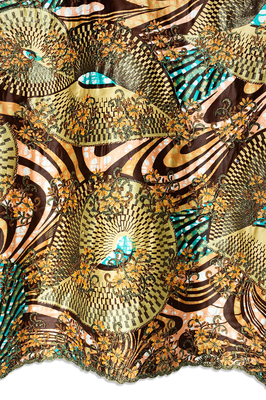 Vlisco Grand Super Exclusive Wax with Lace Embroidery - VHL5363