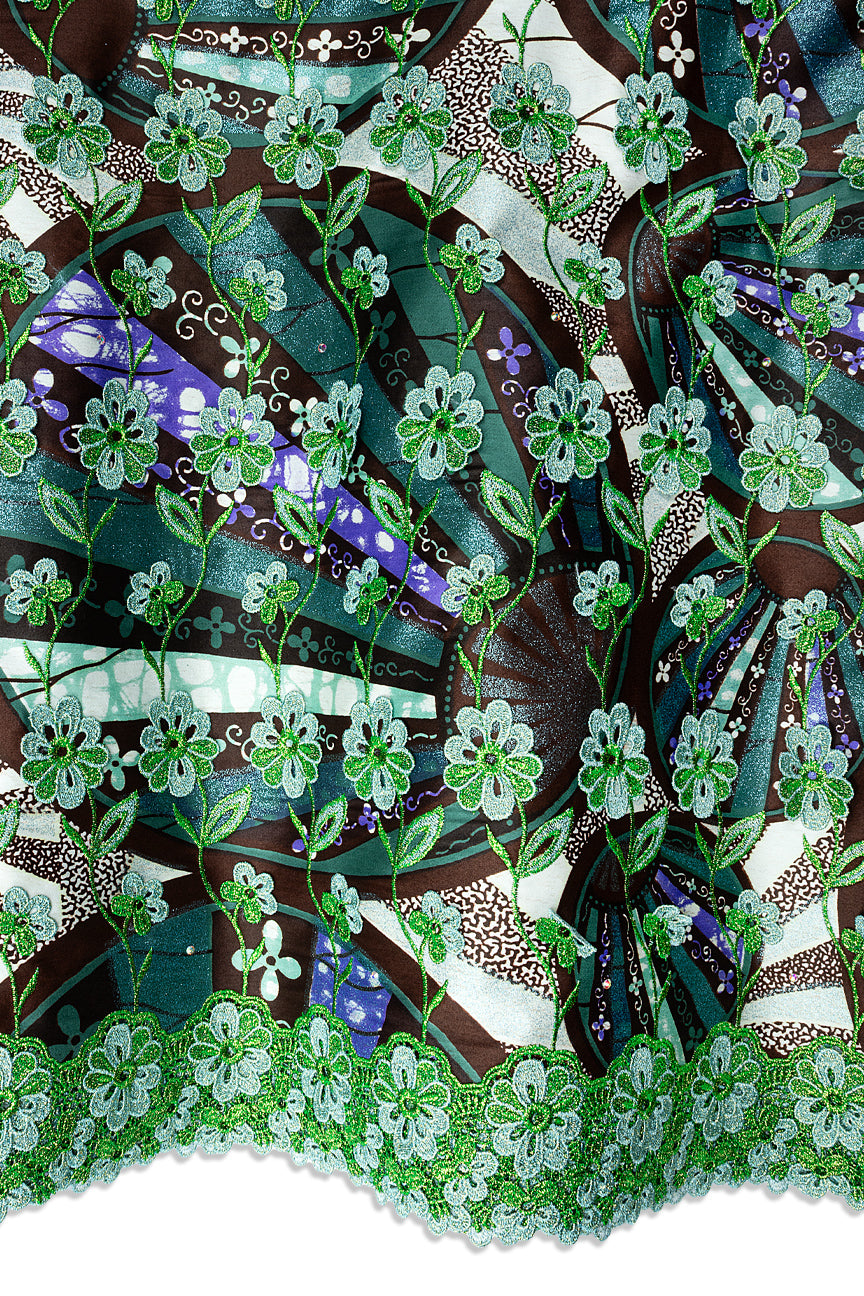 Vlisco Grand Super Exclusive Wax with Lace Embroidery - VHL5303
