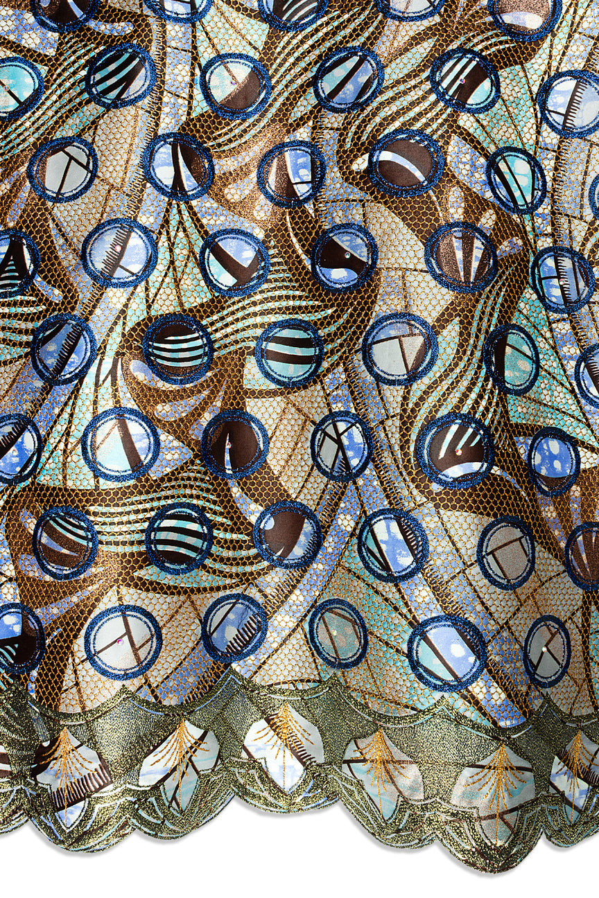 Vlisco Grand Super Exclusive Wax with Lace Embroidery - VHL5353