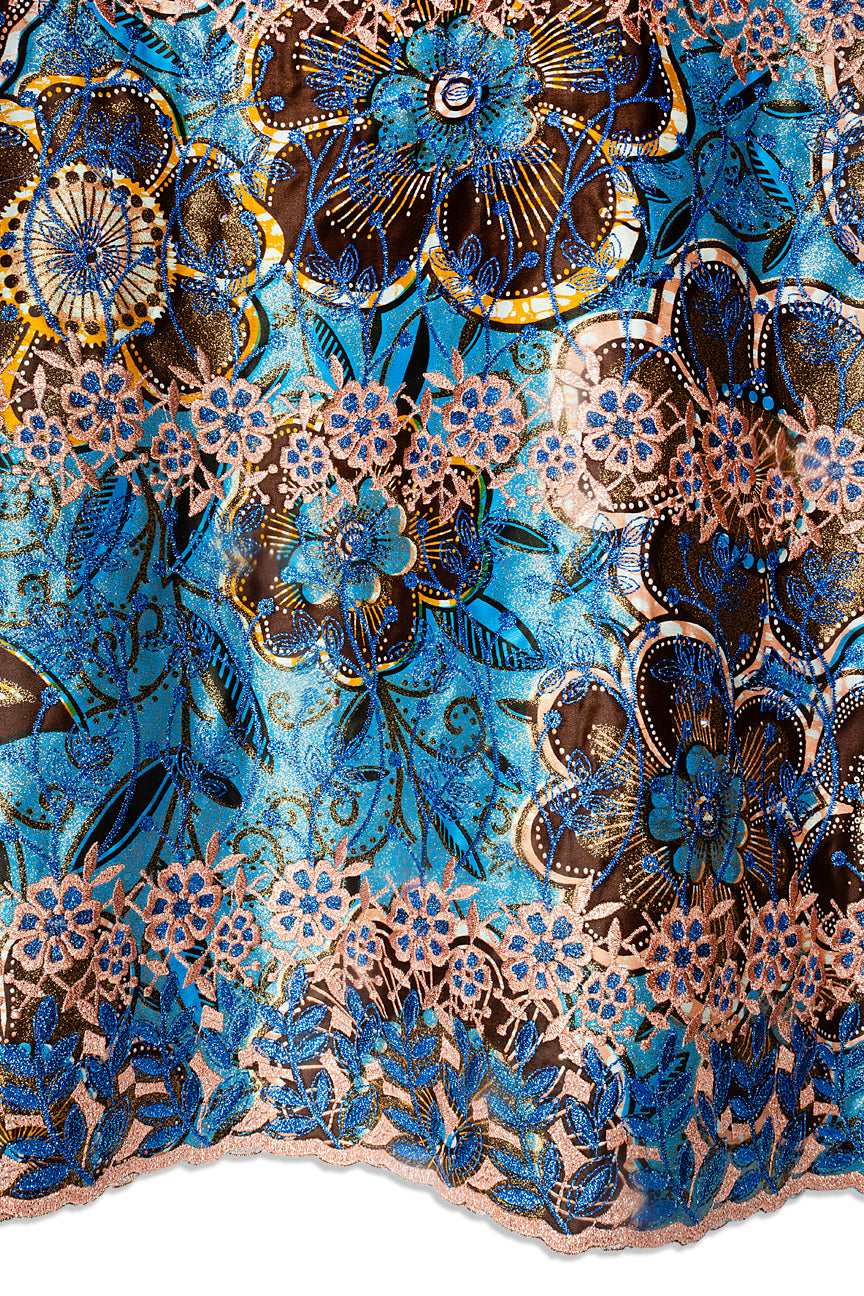 Vlisco Grand Super Exclusive Wax with Lace Embroidery - VHL5333