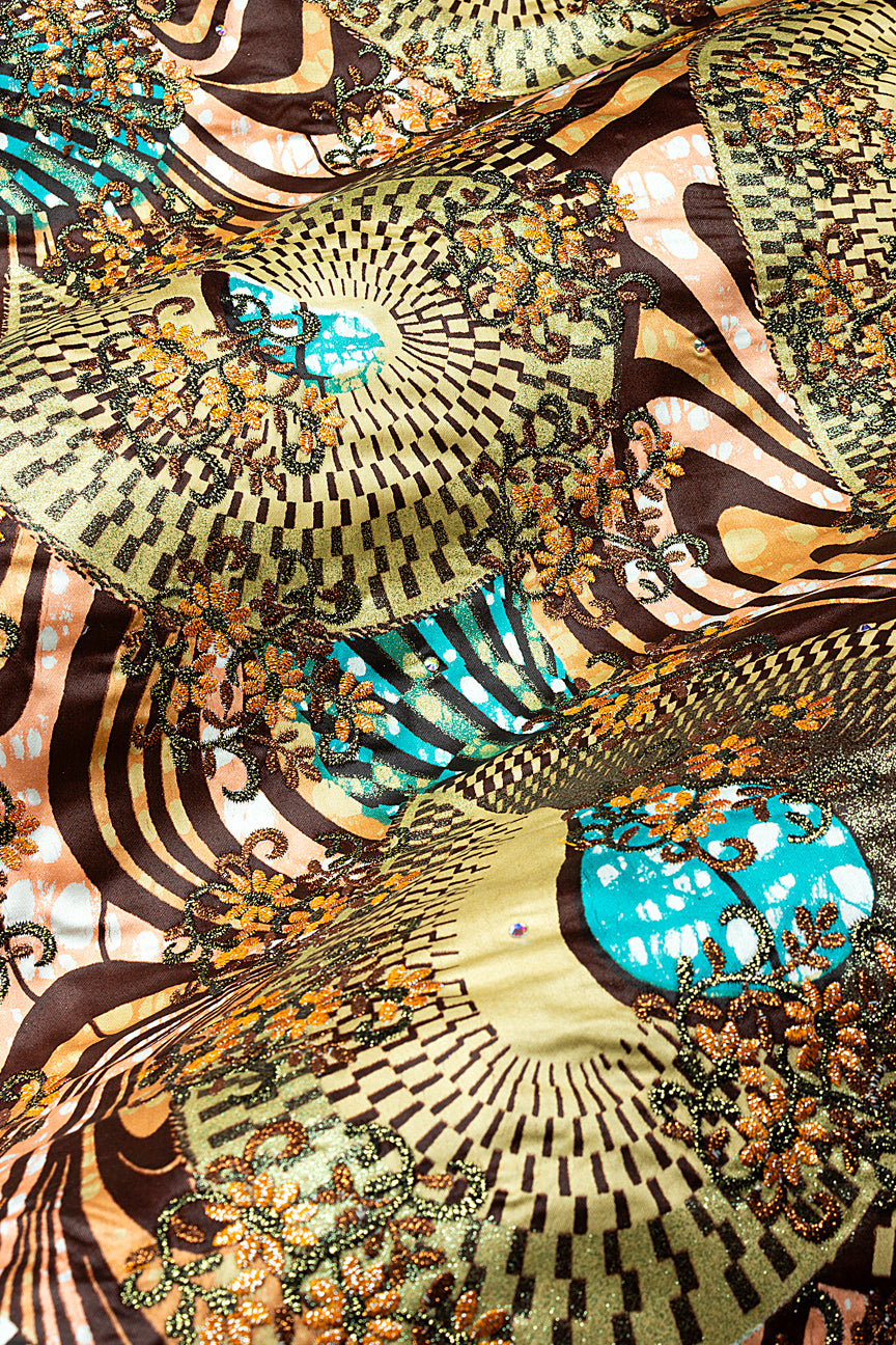 Vlisco Grand Super Exclusive Wax with Lace Embroidery - VHL5363