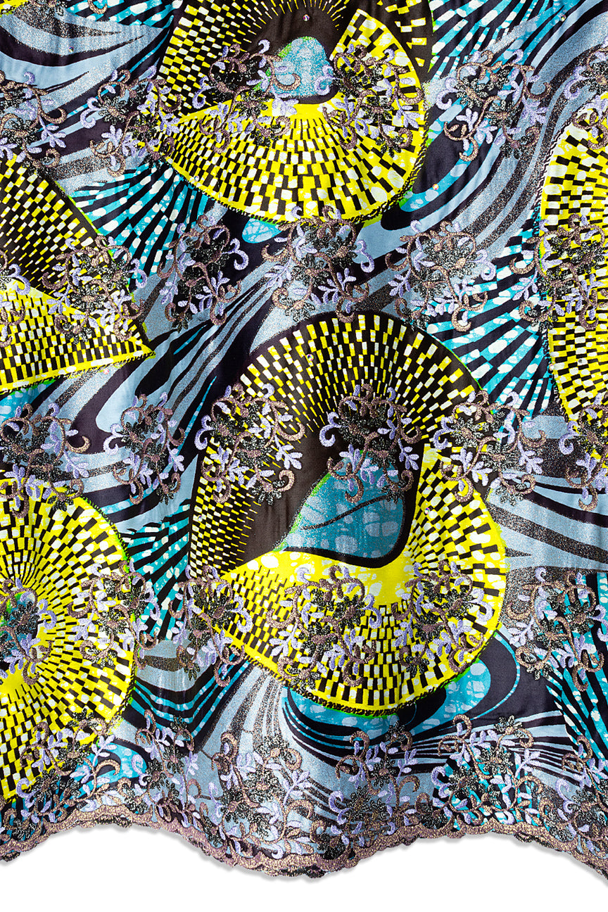 Vlisco Grand Super Exclusive Wax with Lace Embroidery - VHL5364