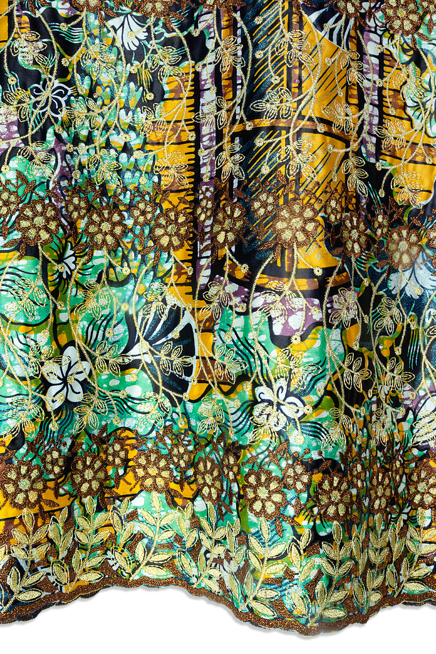 Vlisco Grand Super Exclusive Wax with Lace Embroidery - VHL5334