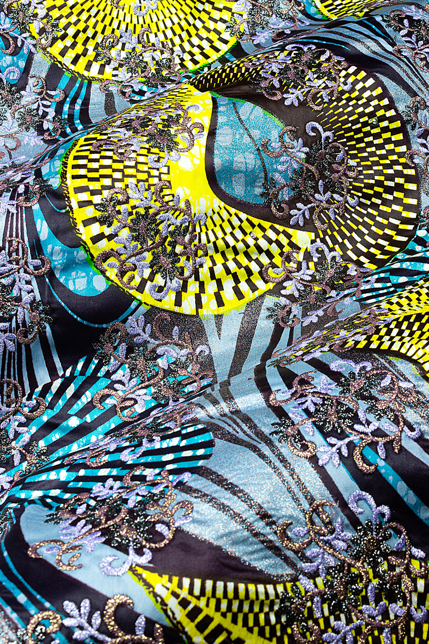 Vlisco Grand Super Exclusive Wax with Lace Embroidery - VHL5364