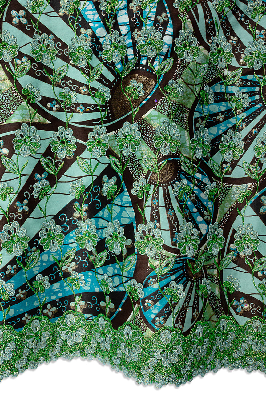 Vlisco Grand Super Exclusive Wax with Lace Embroidery - VHL5305