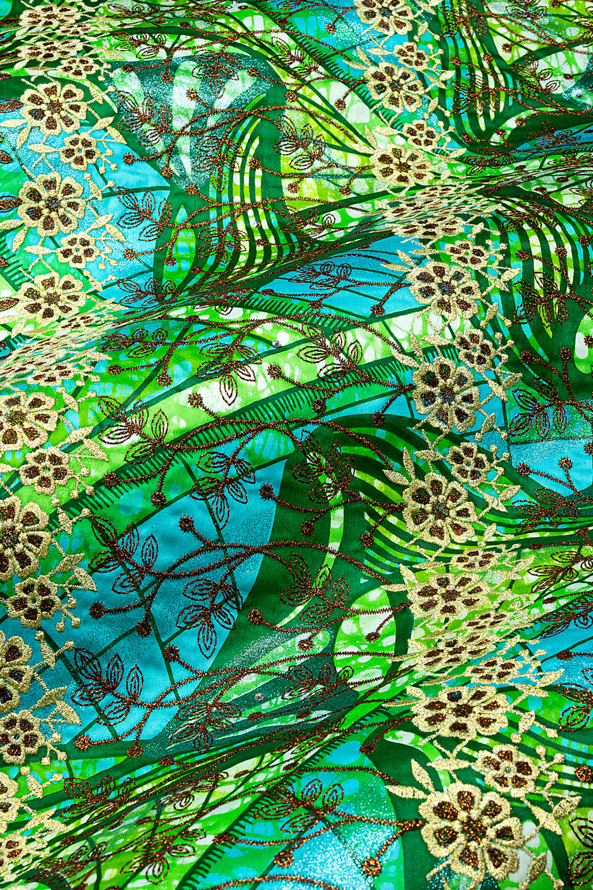 Vlisco Grand Super Exclusive Wax with Lace Embroidery - VHL5335