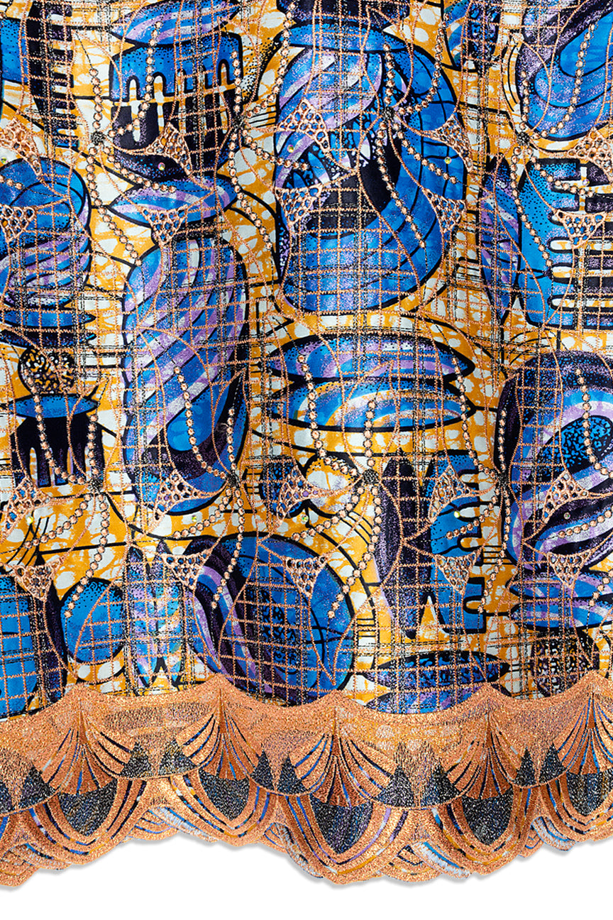 Vlisco Grand Super Exclusive Wax with Lace Embroidery - VHL5246