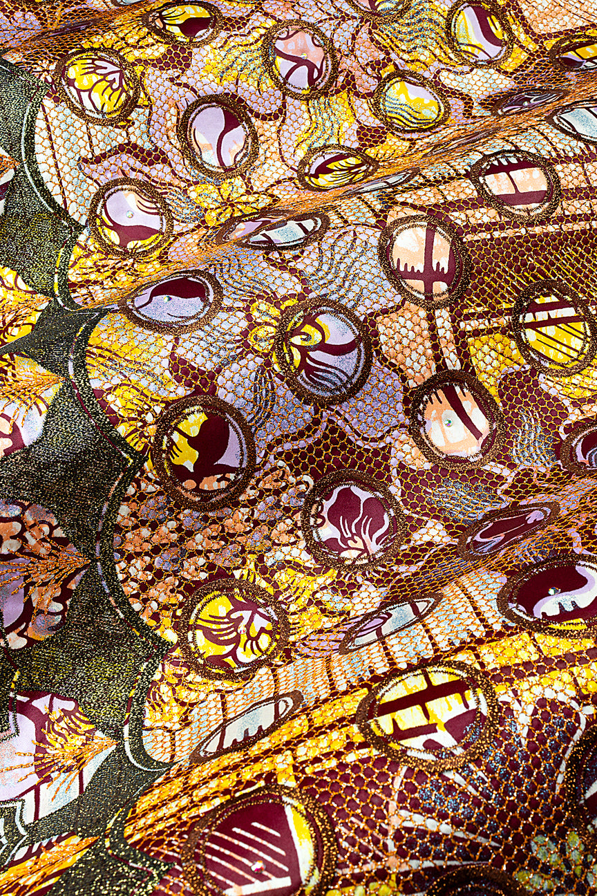 Vlisco Grand Super Exclusive Wax with Lace Embroidery - VHL5356