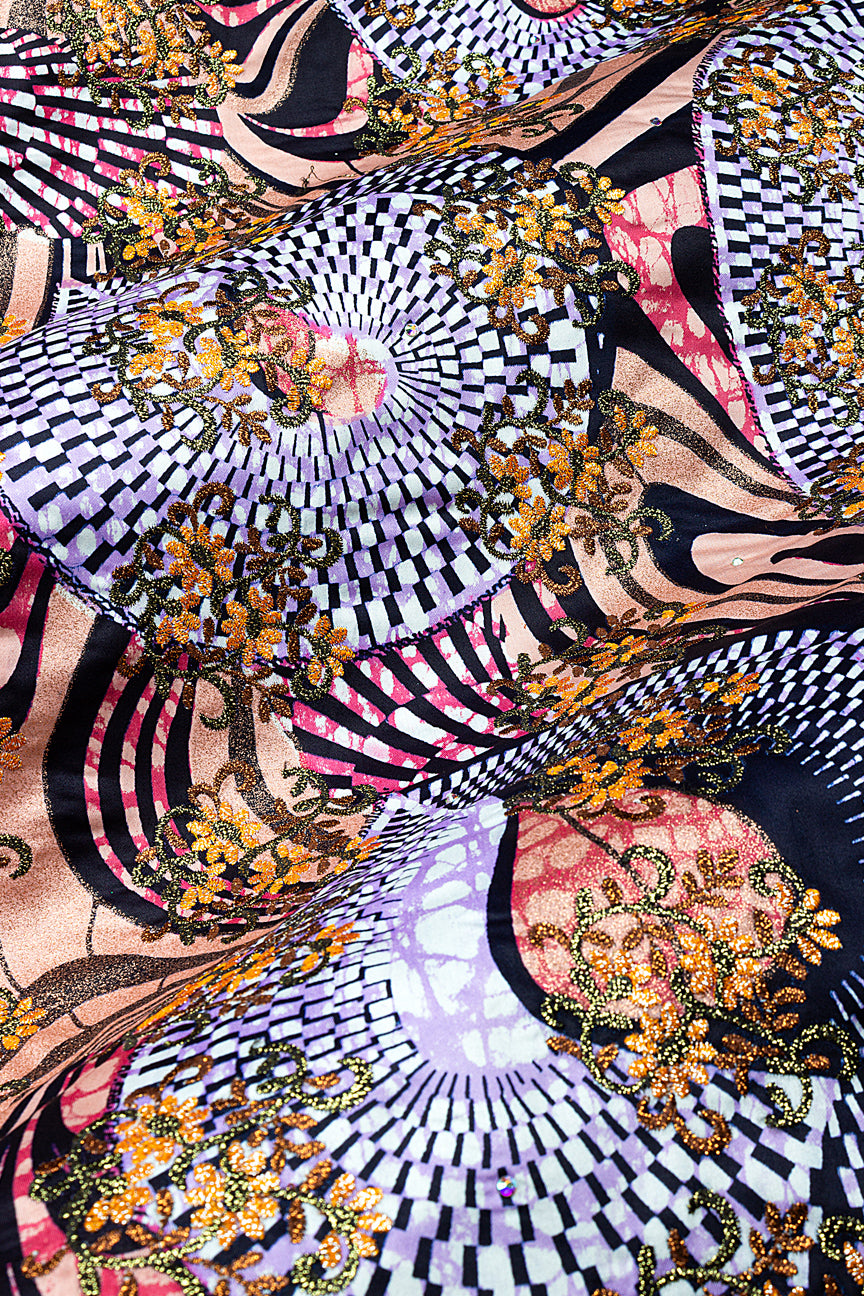 Vlisco Grand Super Exclusive Wax with Lace Embroidery - VHL5366