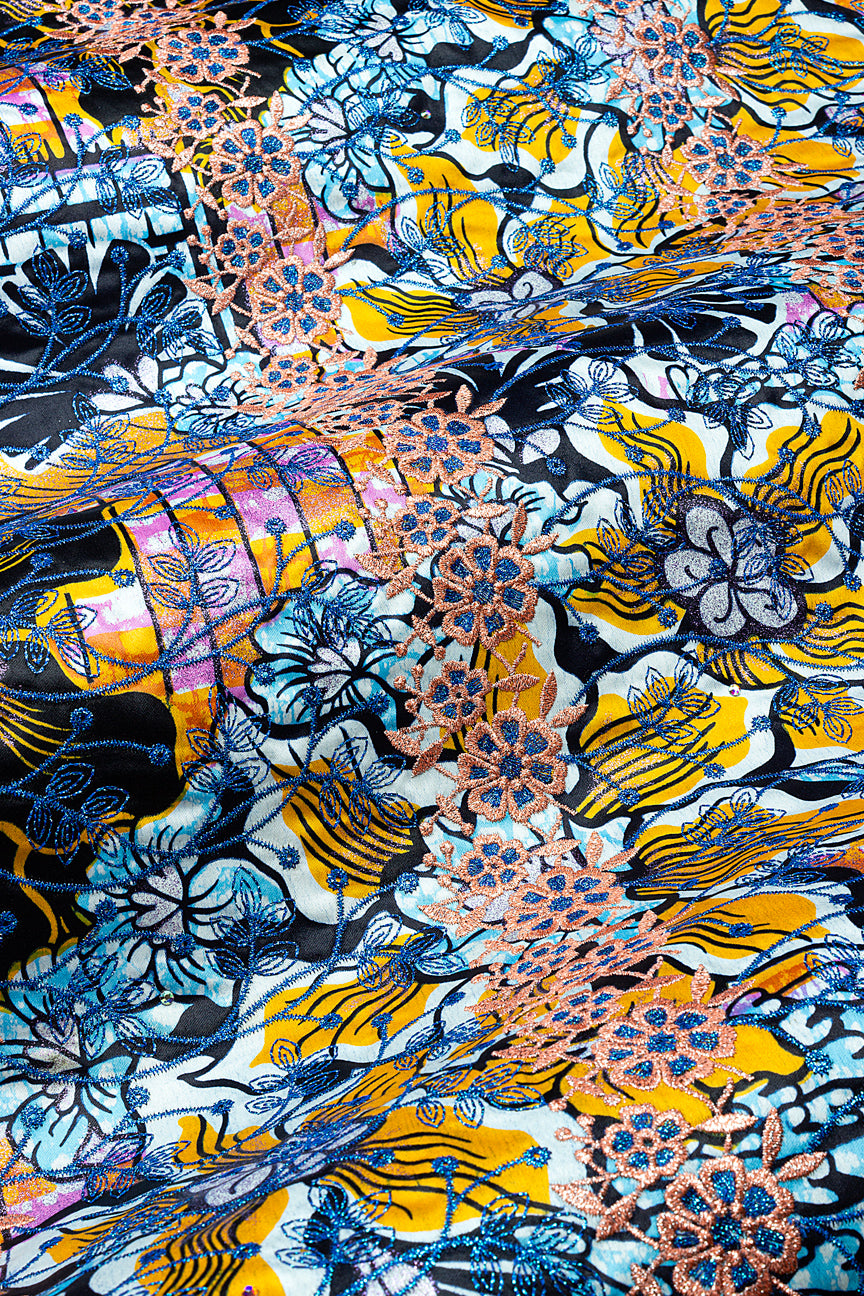 Vlisco Grand Super Exclusive Wax with Lace Embroidery - VHL5336