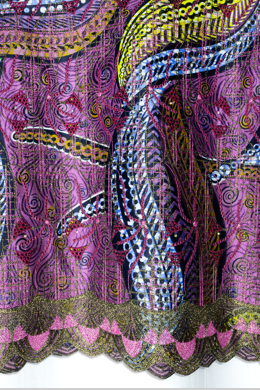 Vlisco Grand Super Exclusive Wax with Lace Embroidery - VHL5307