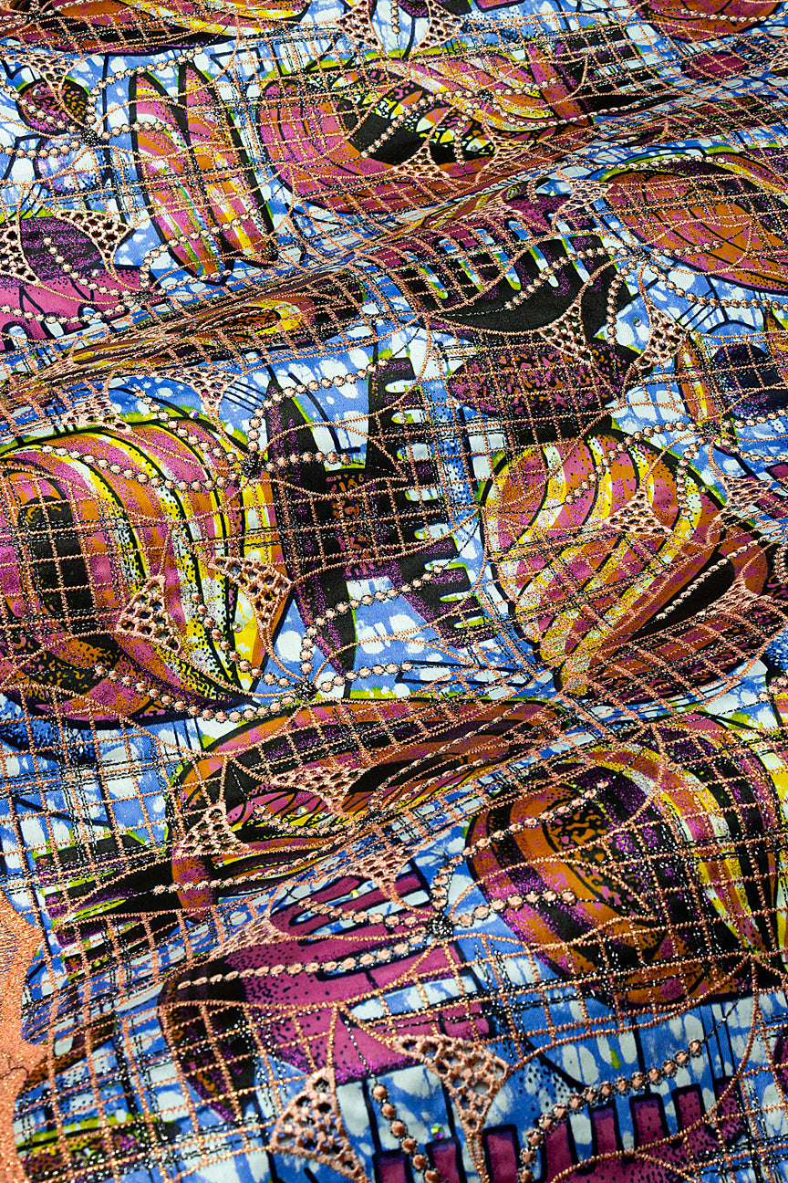 Vlisco Grand Super Exclusive Wax with Lace Embroidery - VHL5247