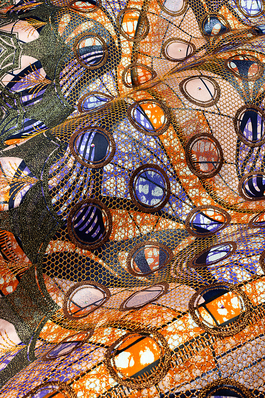 Vlisco Grand Super Exclusive Wax with Lace Embroidery - VHL5357