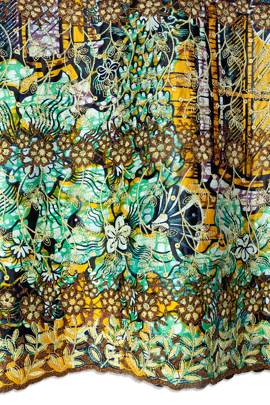 Vlisco Grand Super Exclusive Wax with Lace Embroidery - VHL5338