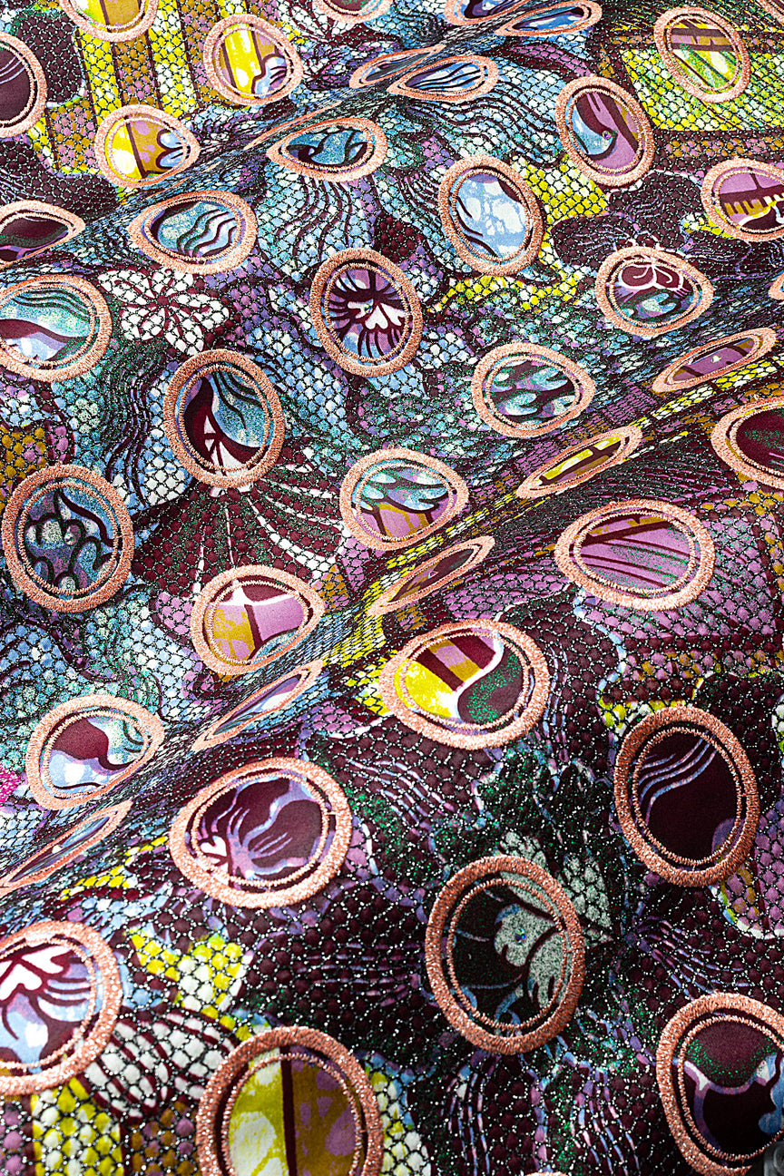 Vlisco Grand Super Exclusive Wax with Lace Embroidery - VHL5358