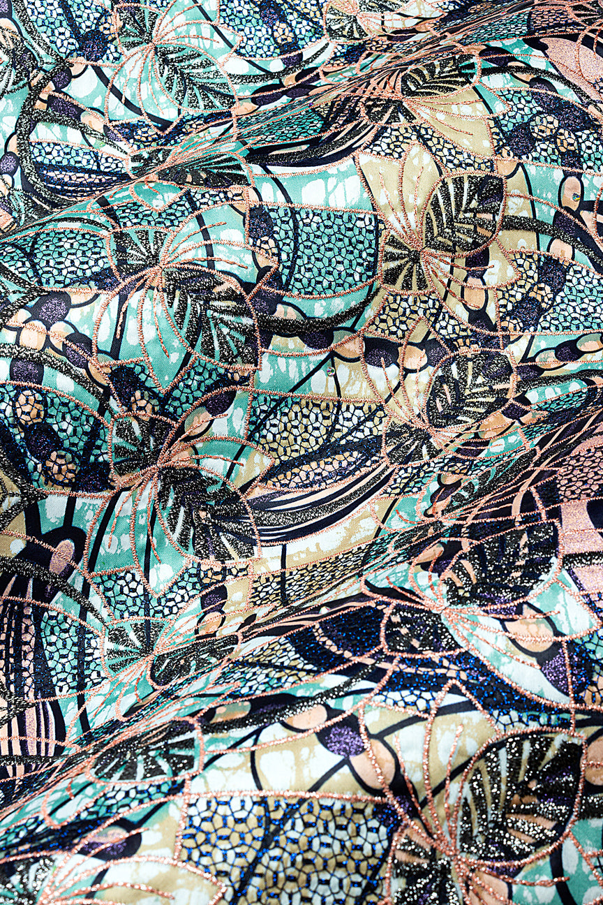 Vlisco Grand Super Exclusive Wax with Lace Embroidery - VHL5368