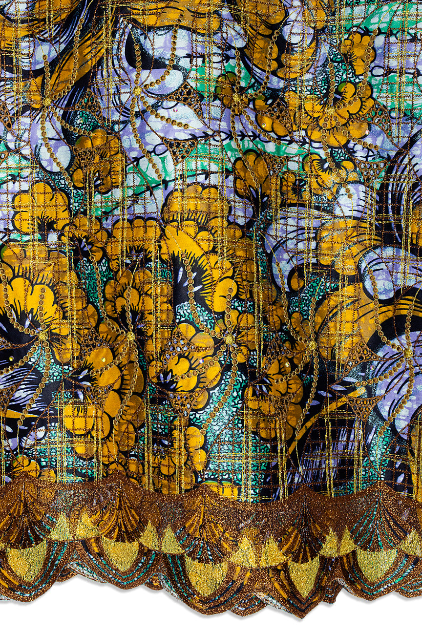 Vlisco Grand Super Exclusive Wax with Lace Embroidery - VHL5249