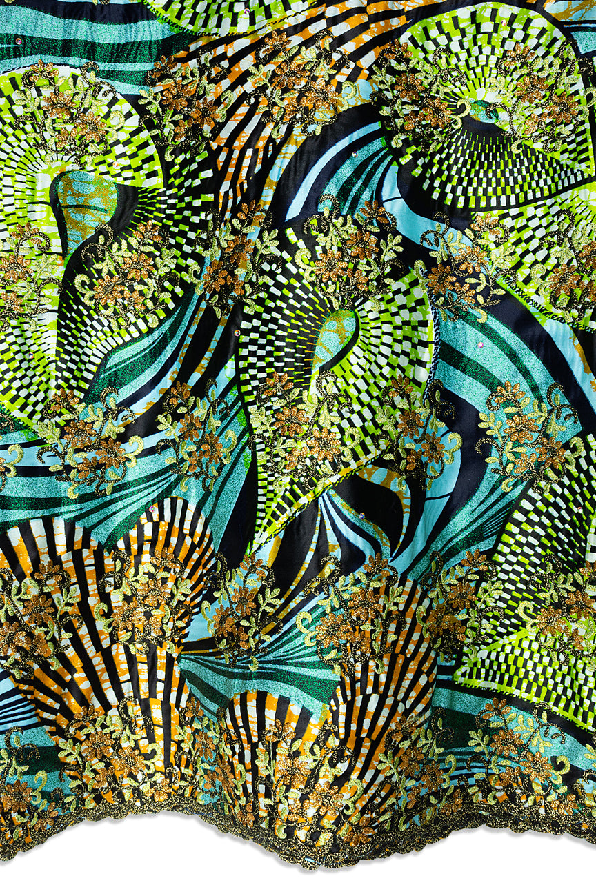 Vlisco Grand Super Exclusive Wax with Lace Embroidery - VHL5369