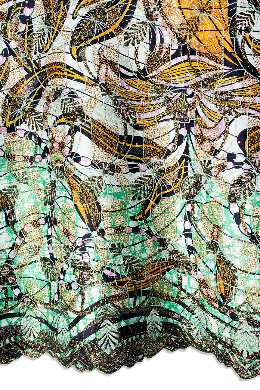 Vlisco Grand Super Exclusive Wax with Lace Embroidery - VHL5344