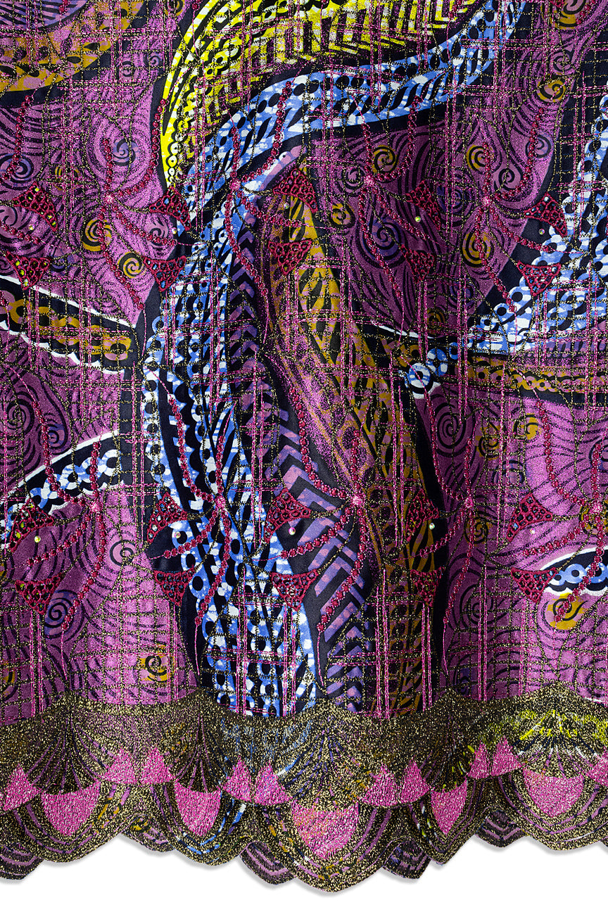 Vlisco Grand Super Exclusive Wax with Lace Embroidery - VHL5291