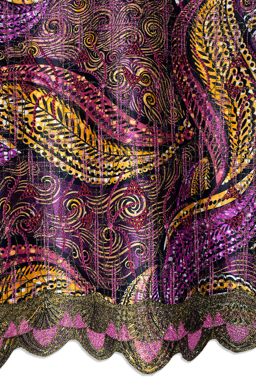 Vlisco Grand Super Exclusive Wax with Lace Embroidery - VHL5292