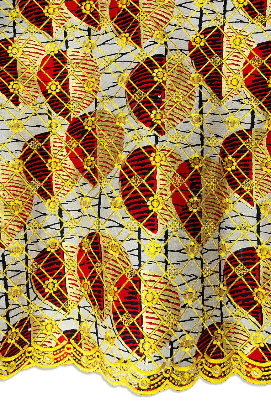 Vlisco Holland Gold with Lace Embroidery - VHL5344