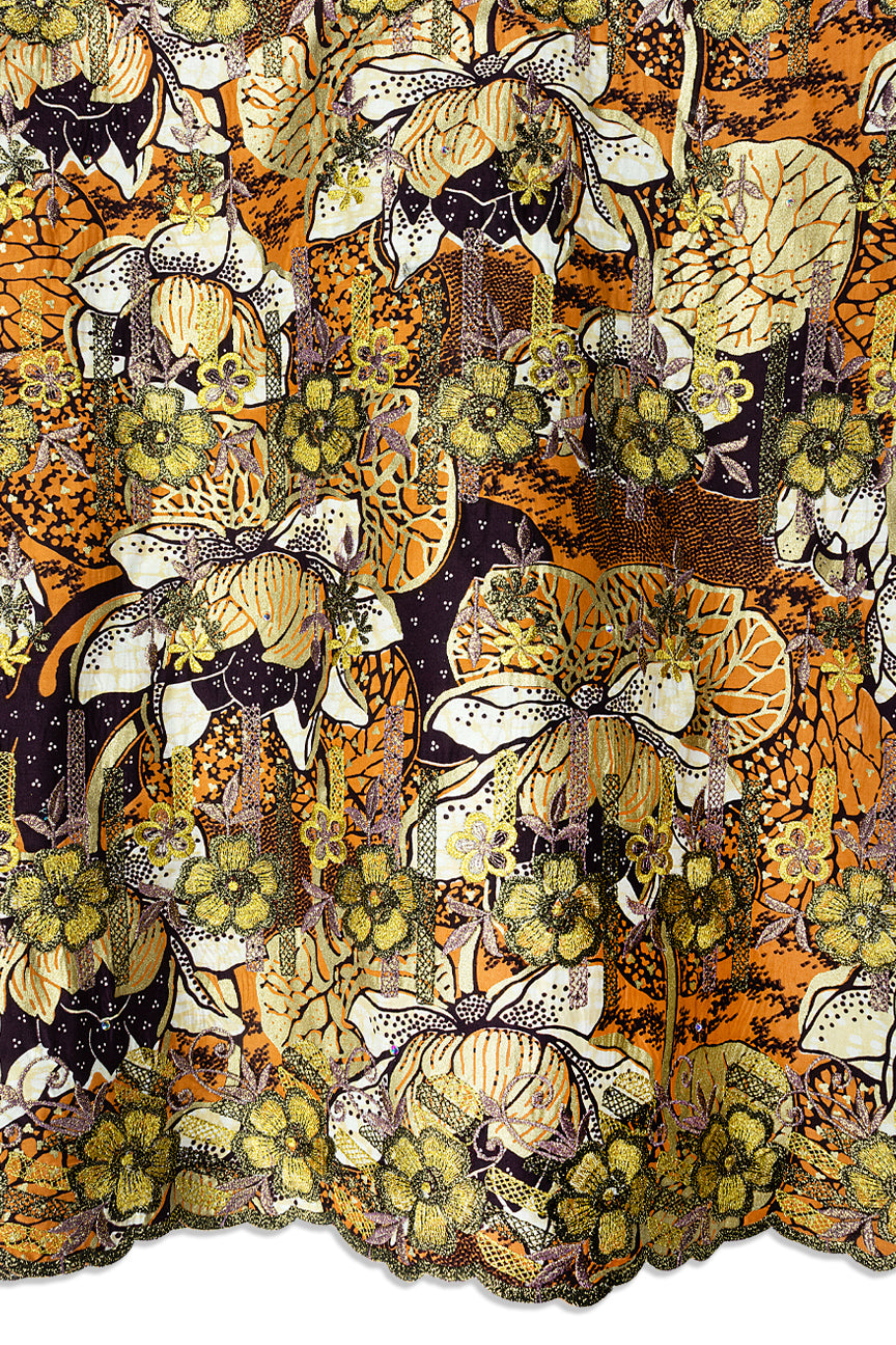 Vlisco Holland Gold with Lace Embroidery - VHL5421