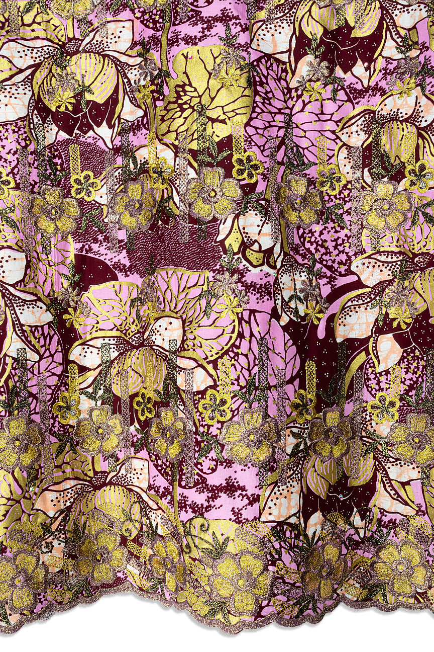 Vlisco Holland Gold with Lace Embroidery - VHL5422