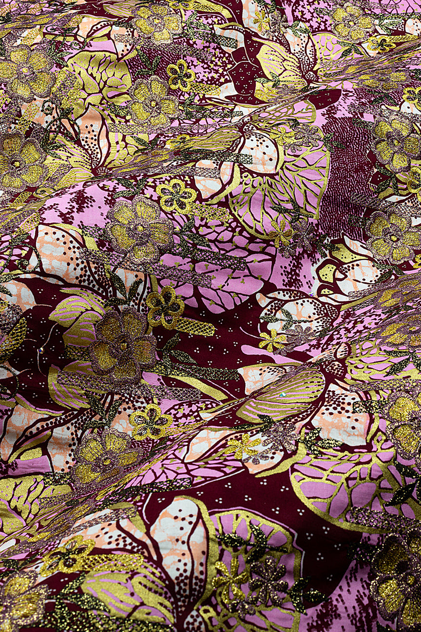 Vlisco Holland Gold with Lace Embroidery - VHL5422