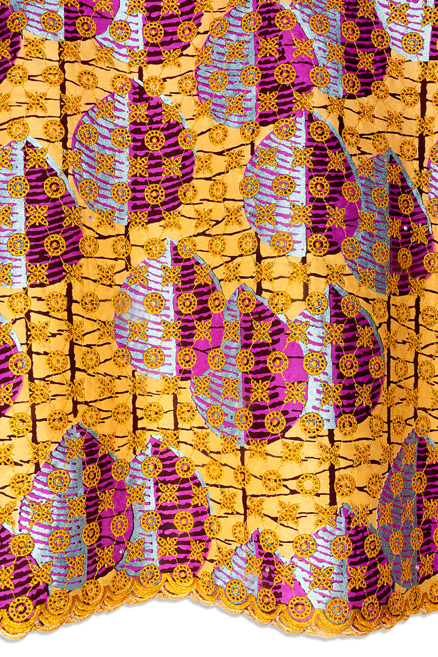Vlisco Holland Gold with Lace Embroidery - VHL5343