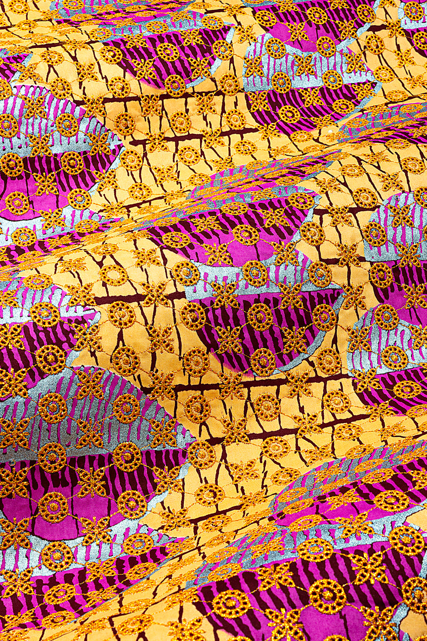 Vlisco Holland Gold with Lace Embroidery - VHL5343