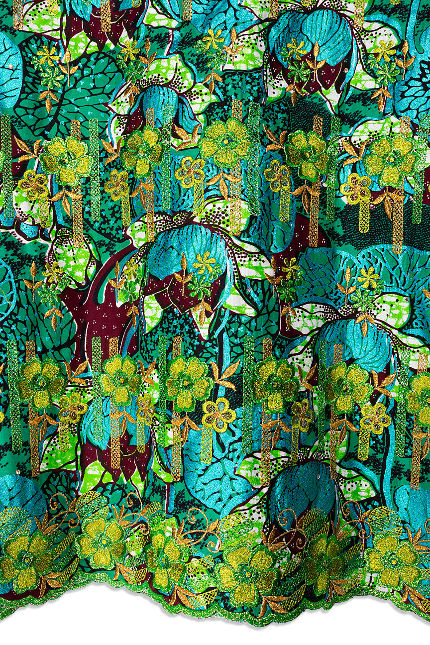 Vlisco Holland Gold with Lace Embroidery - VHL5424