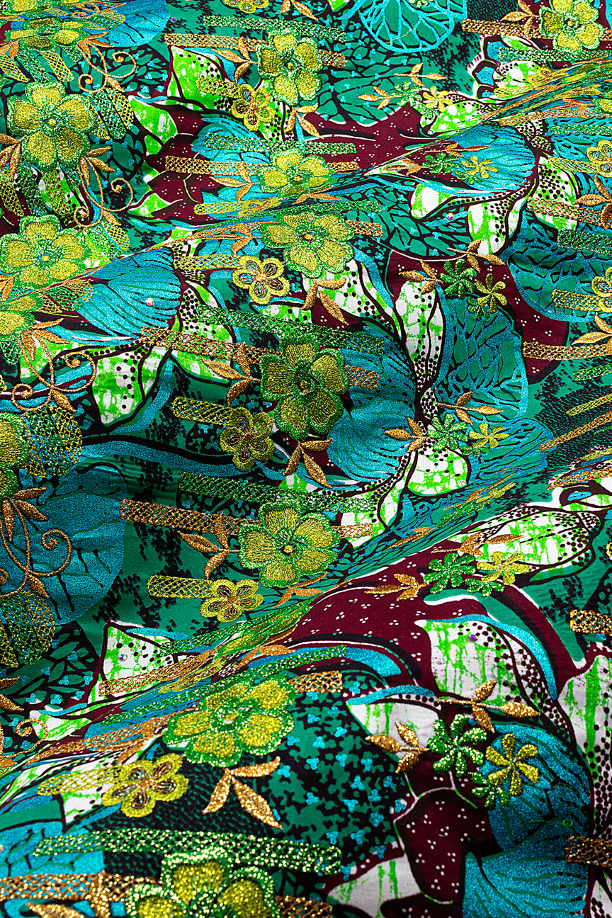 Vlisco Holland Gold with Lace Embroidery - VHL5424