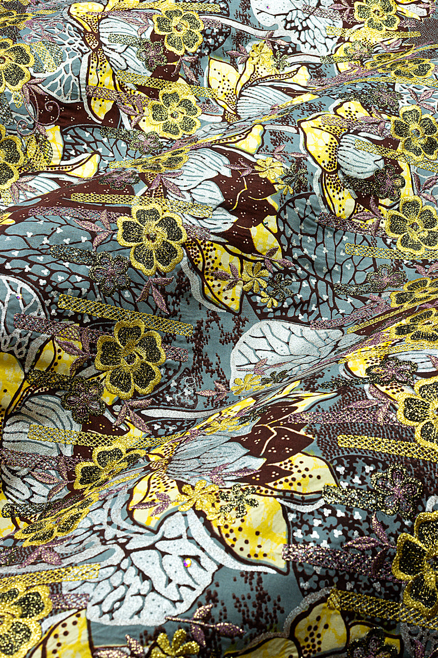 Vlisco Holland Gold with Lace Embroidery - VHL5425