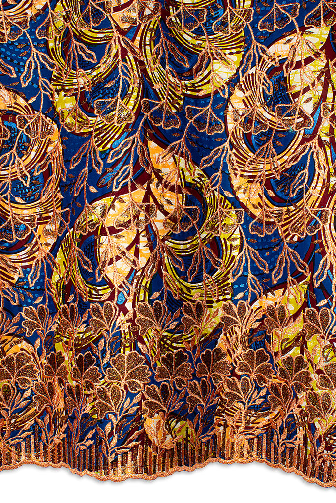 Vlisco Super Wax Gold with Lace Embroidery - VHL5197