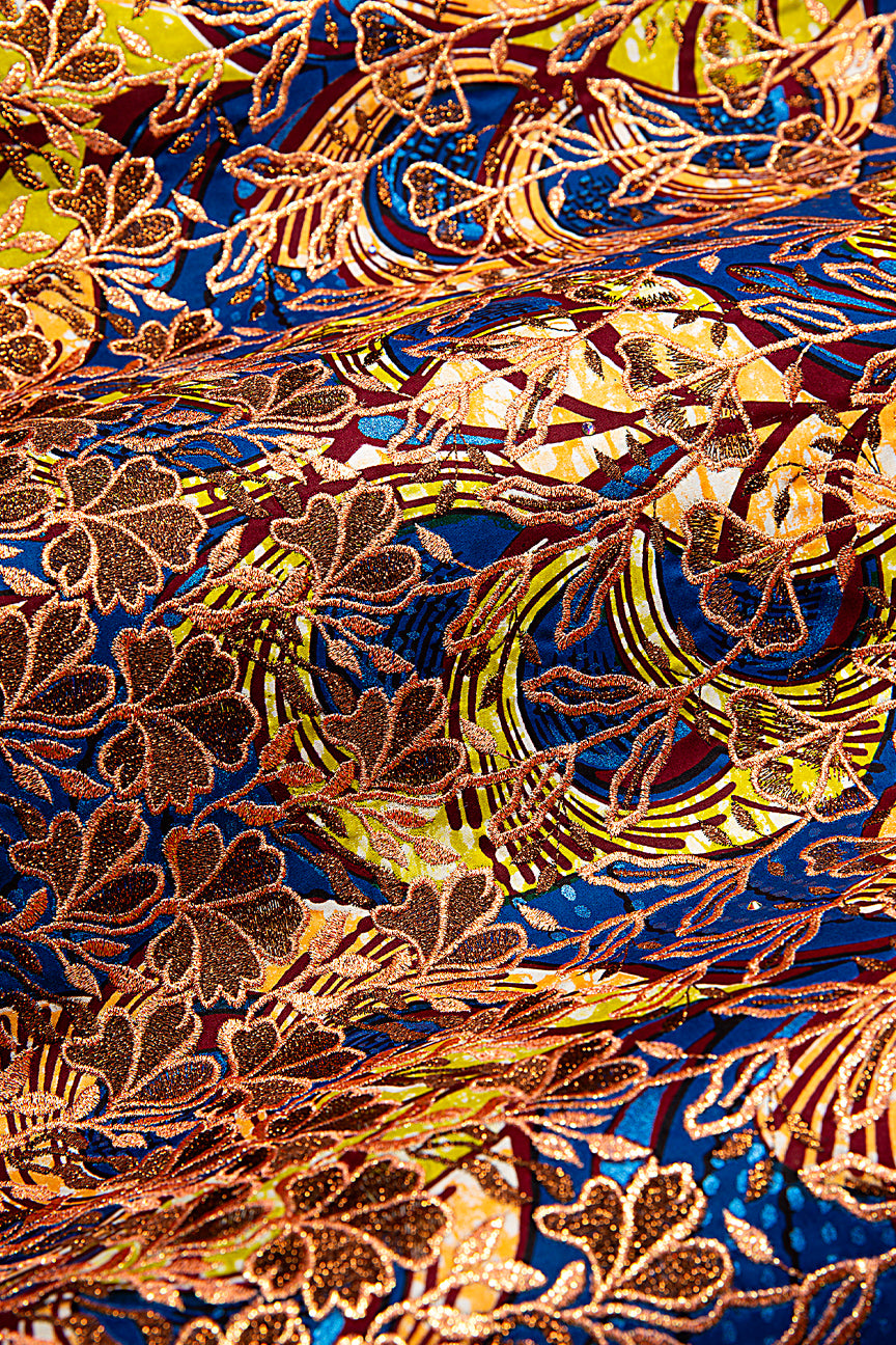 Vlisco Super Wax Gold with Lace Embroidery - VHL5197