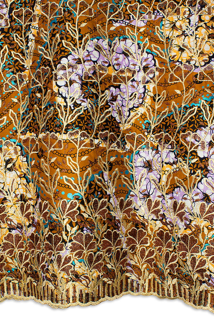 Vlisco Super Wax Gold with Lace Embroidery - VHL5199