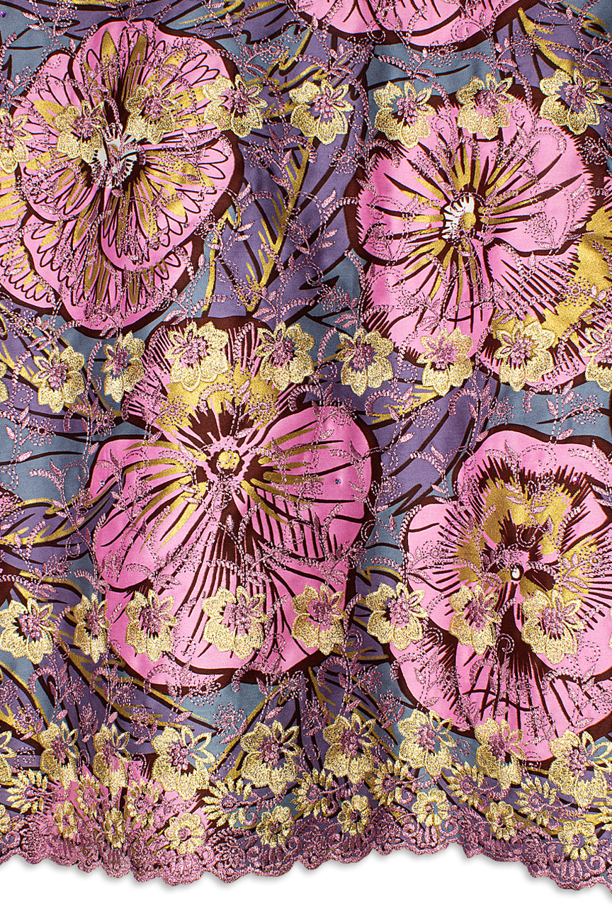 Vlisco Super Wax Gold with Lace Embroidery - VHL5200