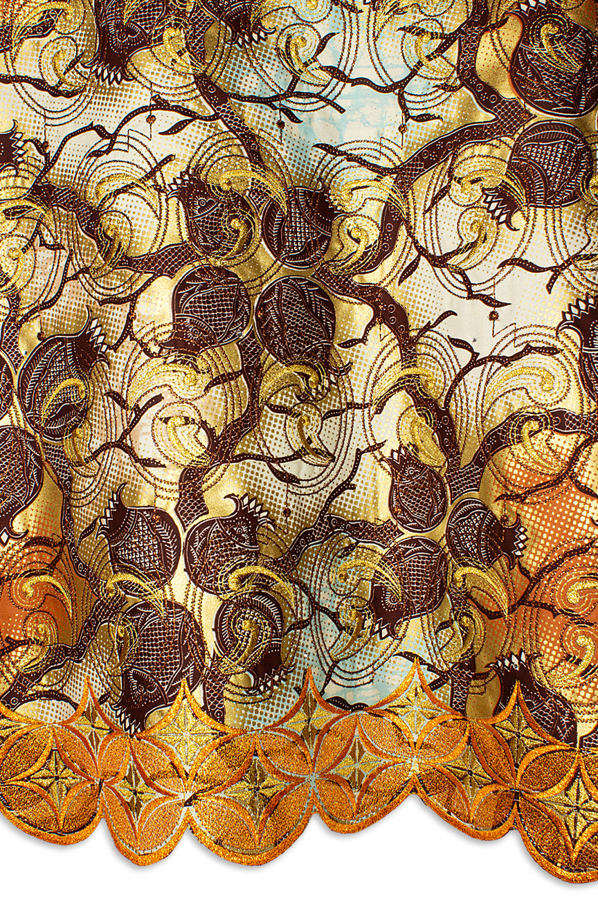 Vlisco Super Wax Gold with Lace Embroidery - VHL5201