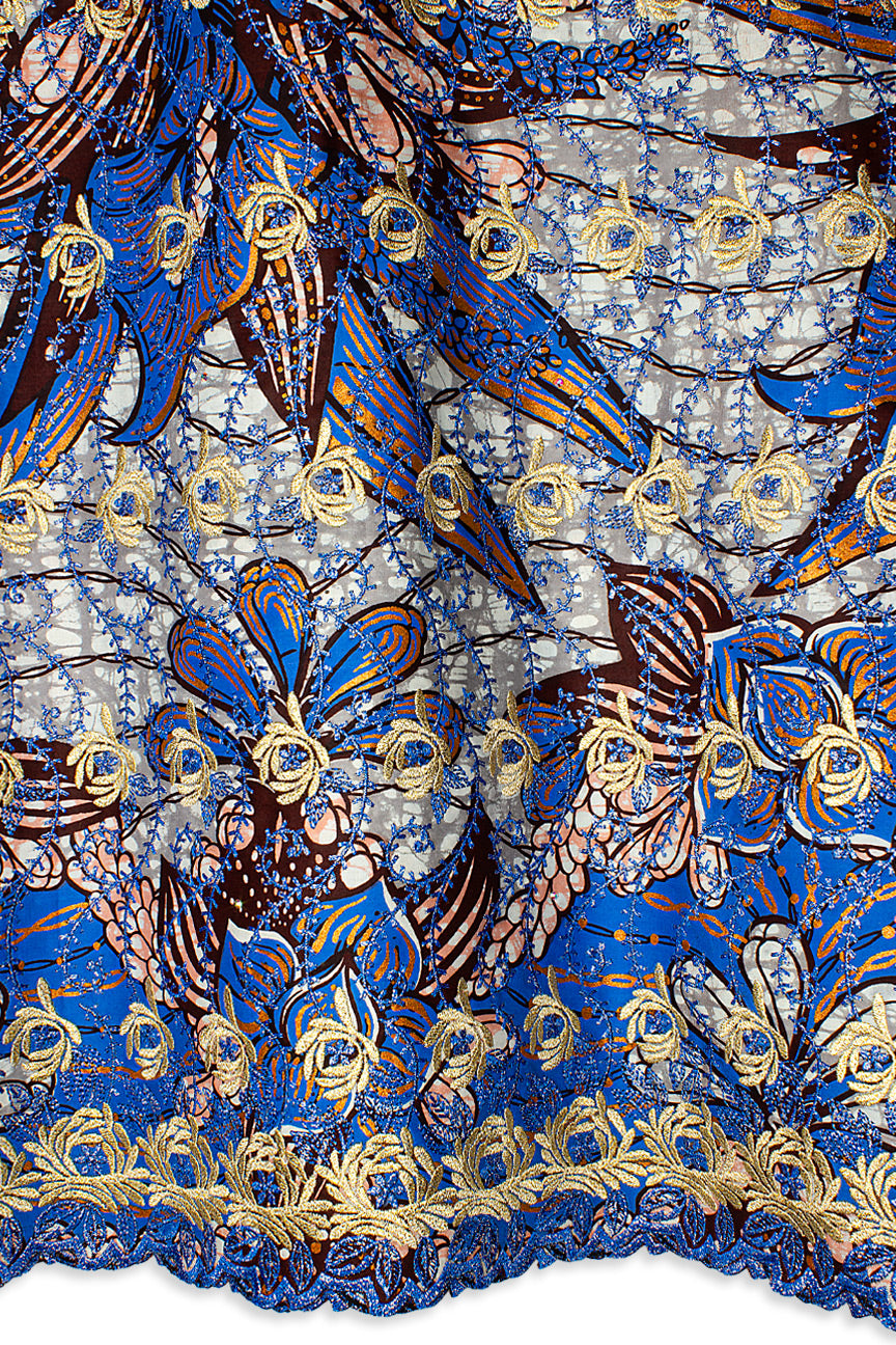 Vlisco Super Wax Gold with Lace Embroidery - VHL5181