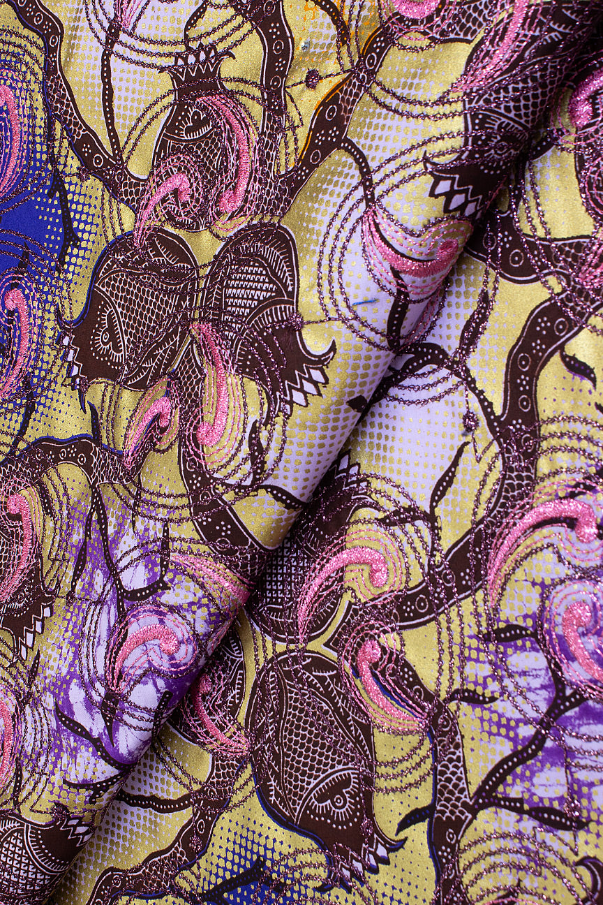 Vlisco Super Wax Gold with Lace Embroidery - VHL5121