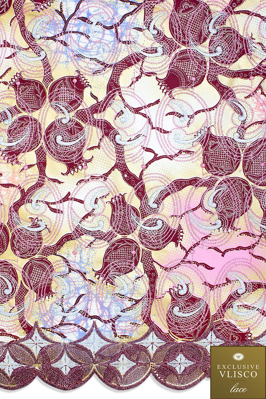 Vlisco Super Wax Gold with Lace Embroidery - VHL5122